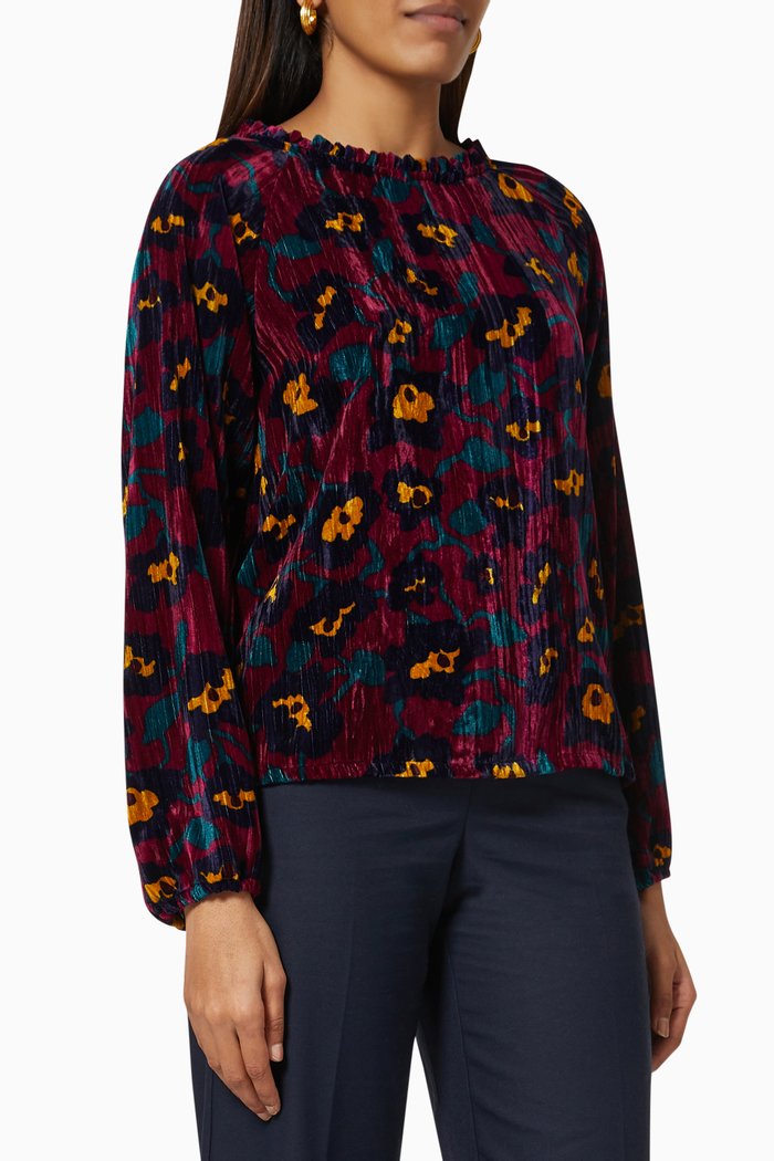 

Levitare Blouse in Velvet, Multicolour