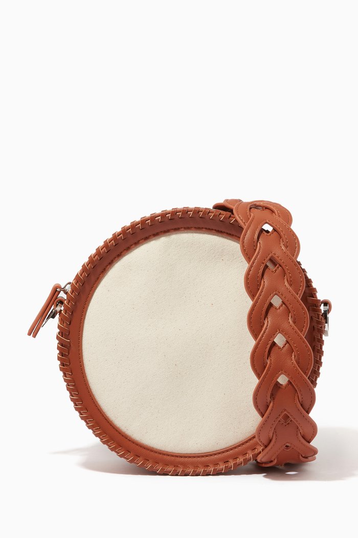 

Dot1 Handbag in Leather, Brown