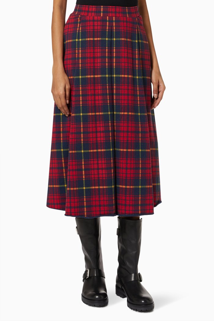 

Conico Skirt in Tartan Fleece, Multicolour