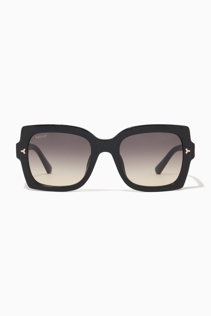 

Sqaure-frame sunglasses in Acetate, Black