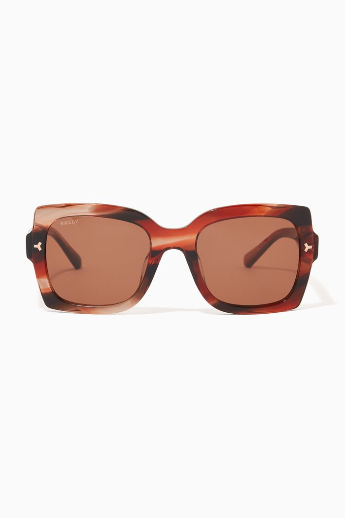

Sqaure-frame sunglasses in Acetate, Brown