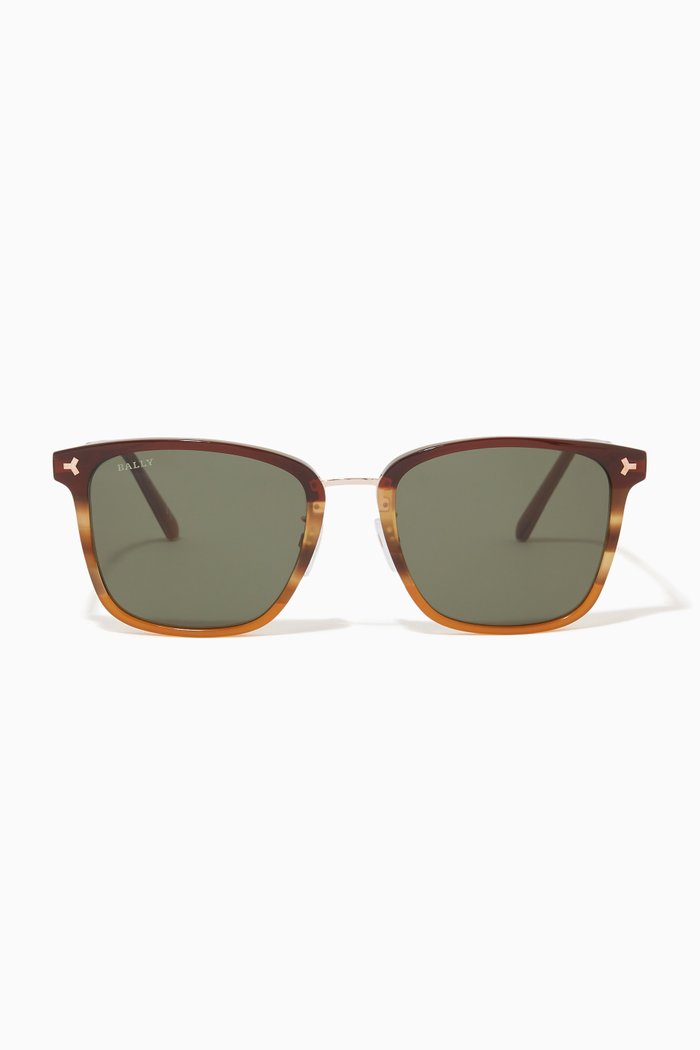 

Square-frame sunglasses in Acetate, Green