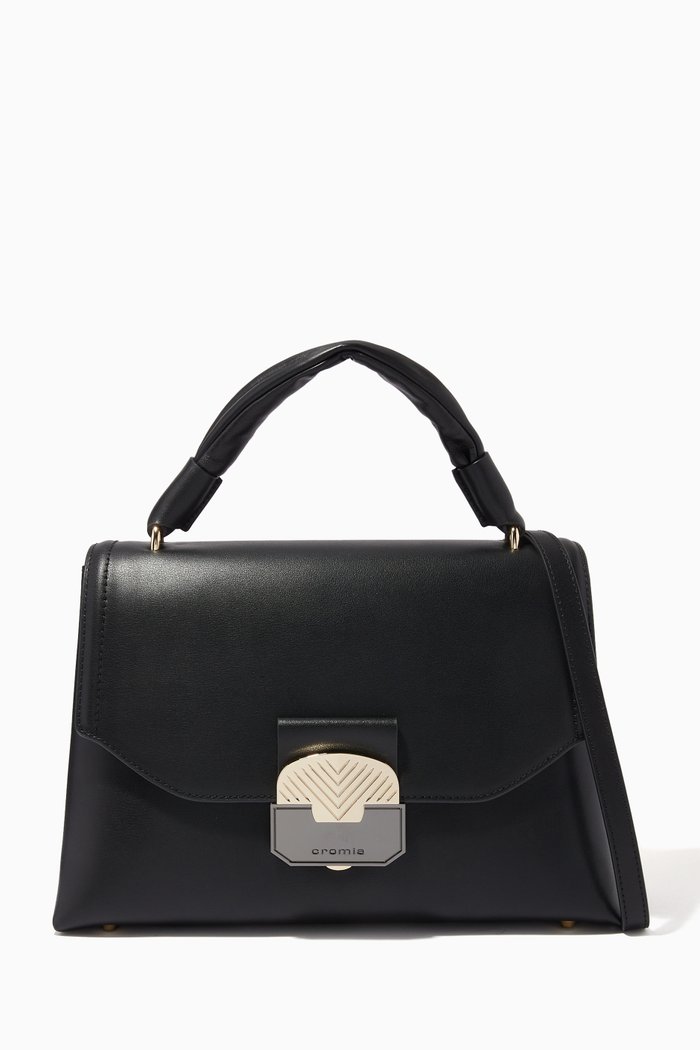 

Morgana Top Handle in Calfskin, Black