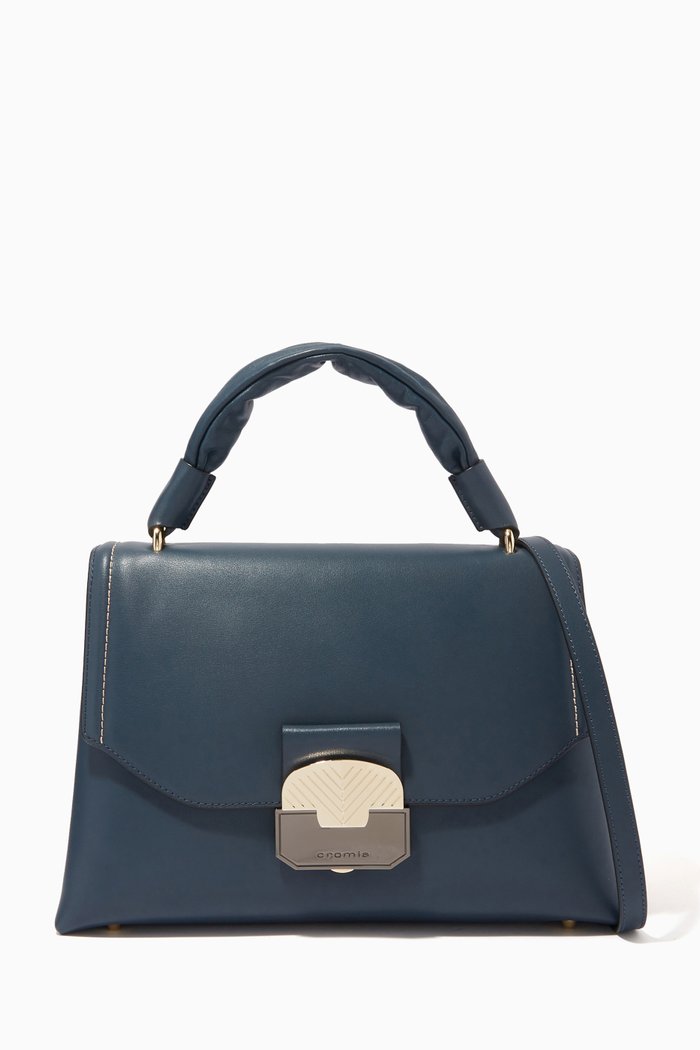 

Morgana Top Handle in Calfskin, Blue