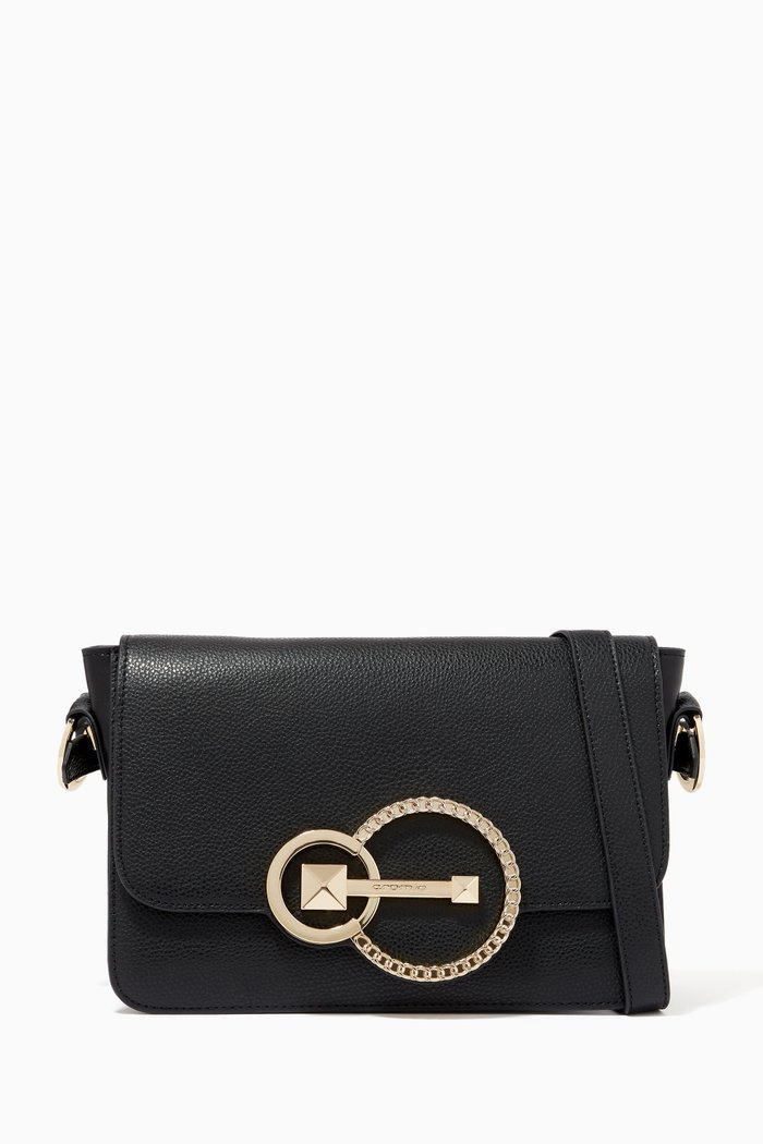 

Secret Crossbody Deer-print Calfskin, Black
