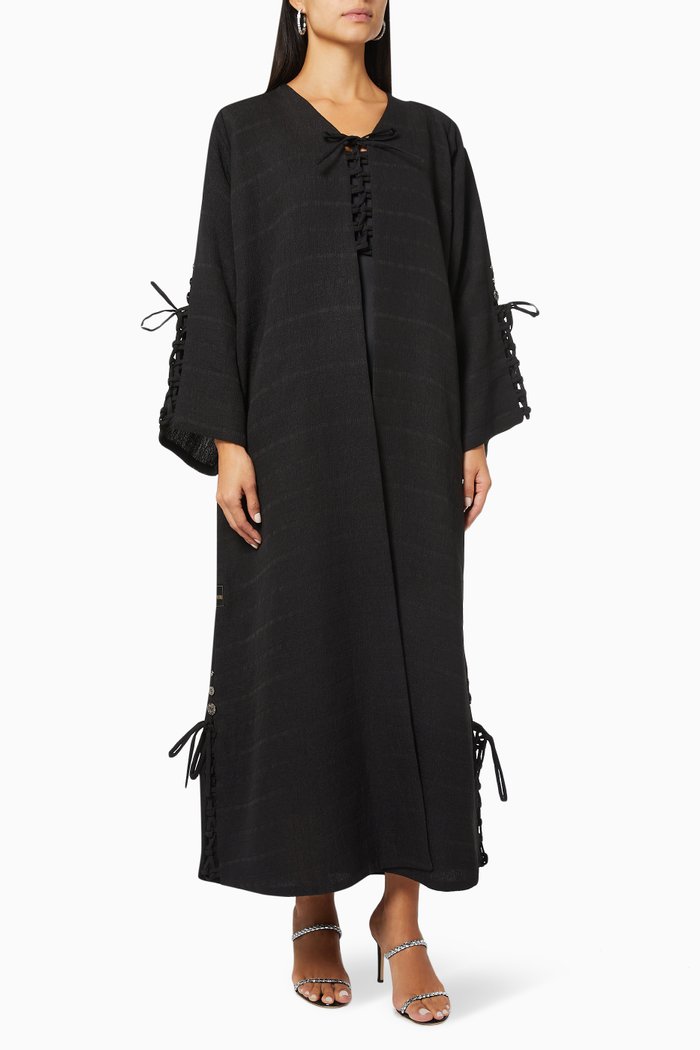 

Front Loop Abaya, Black
