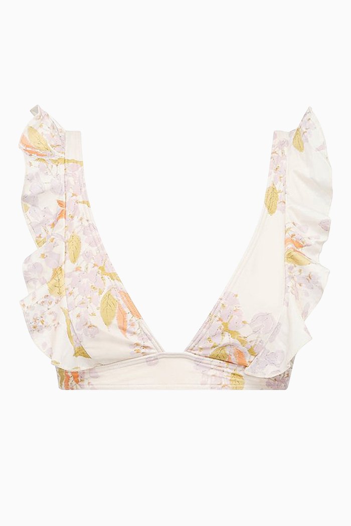 

Vacation Hi Tri Bikini Top, White