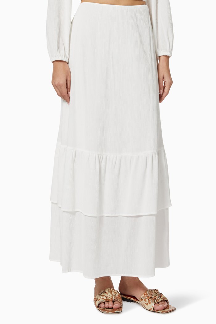 

Holiday Skirt in Organic Cotton Crinkle, White