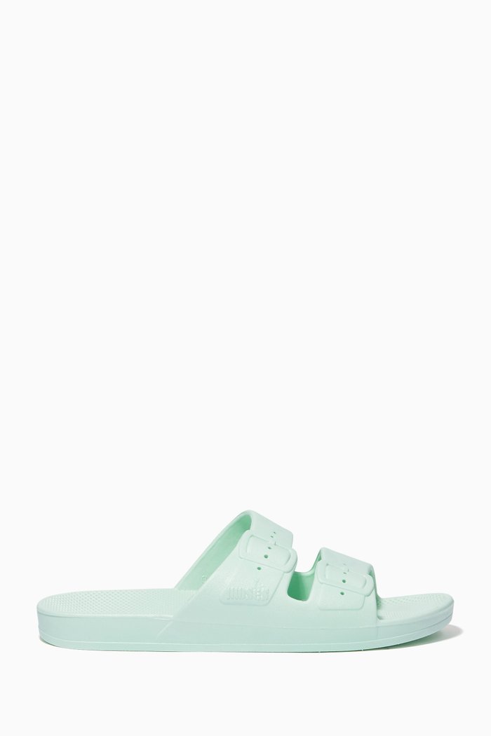 

Mint Slide Sandals in Sustainable PCU, Green