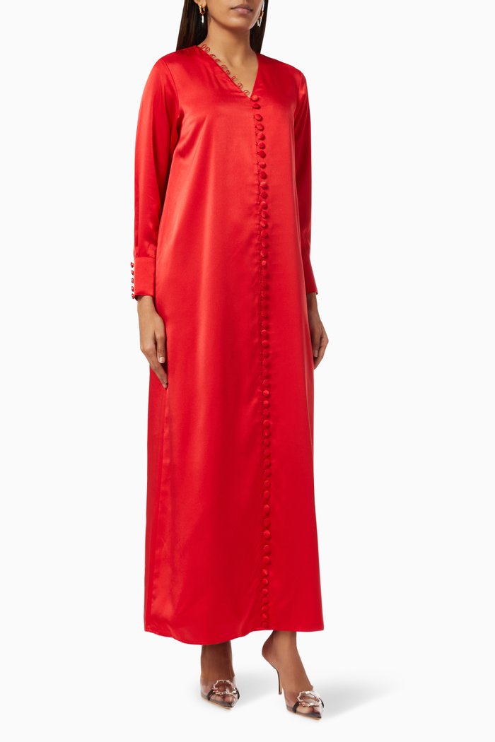 

Buttoned Down Dress, Red