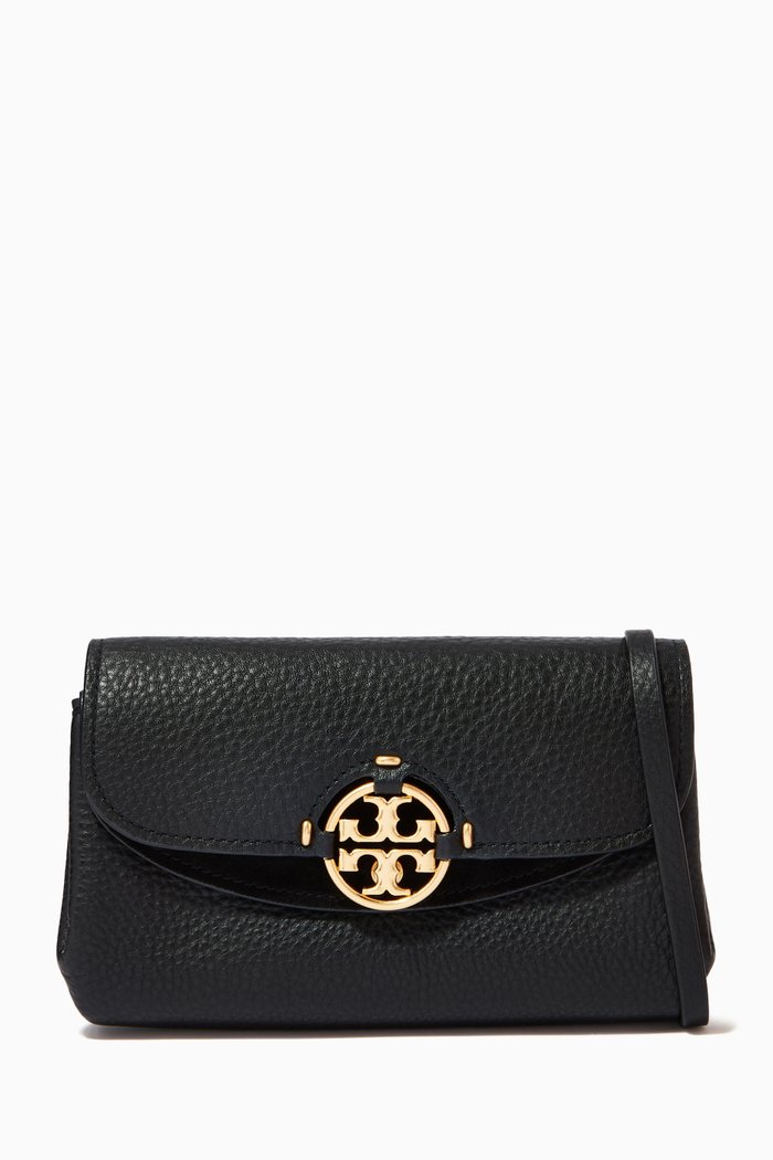

Miller Chain Wallet in Pebbled Leather, Black