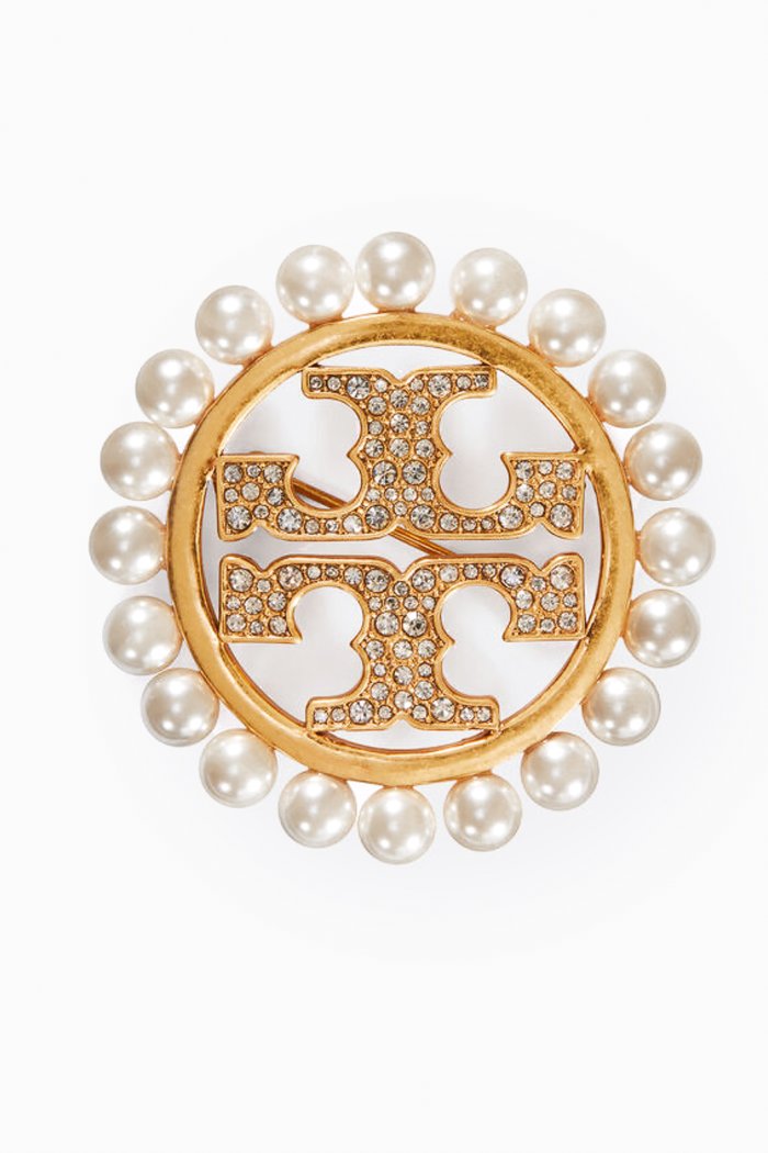 

Miller Pavé Pearl Brooch in 18kt Gold Plating, Silver