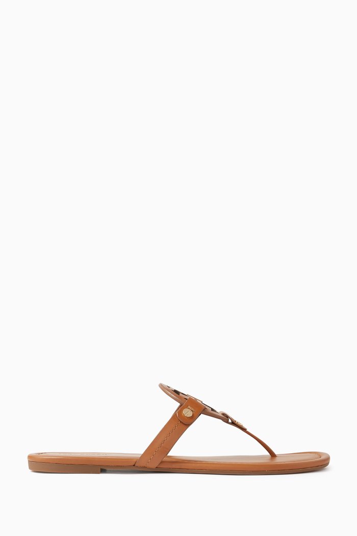 Miller Sandals in Leather, Brown