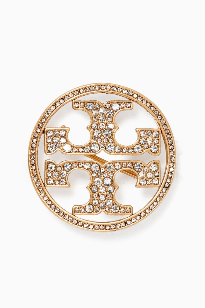 

Miller Pavé Brooch in Brass, Gold