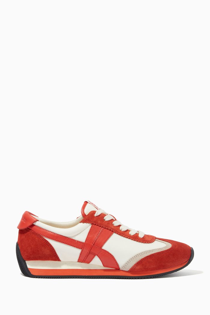 

Hank Sneakers in Nylon & Suede, Red