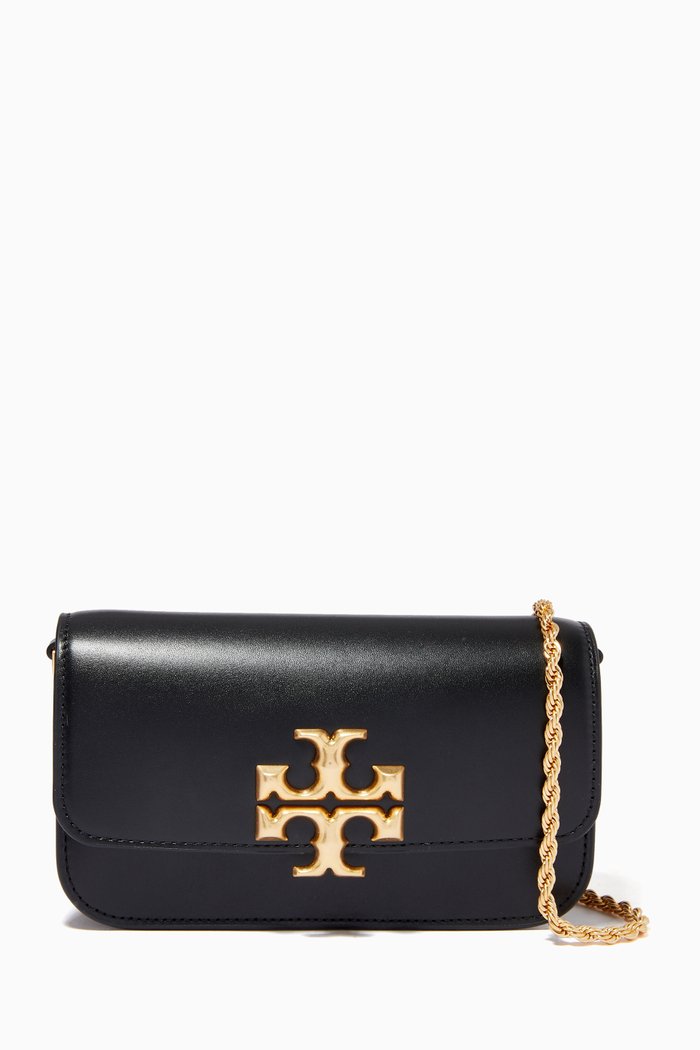 

Eleanor Phone Crossbody Bag in Leather, Black