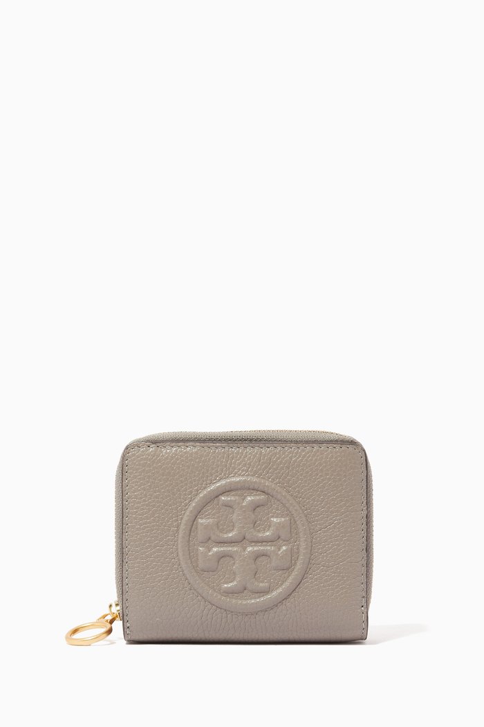 

Perry Bombé Bi-Fold Wallet in Leather, Grey