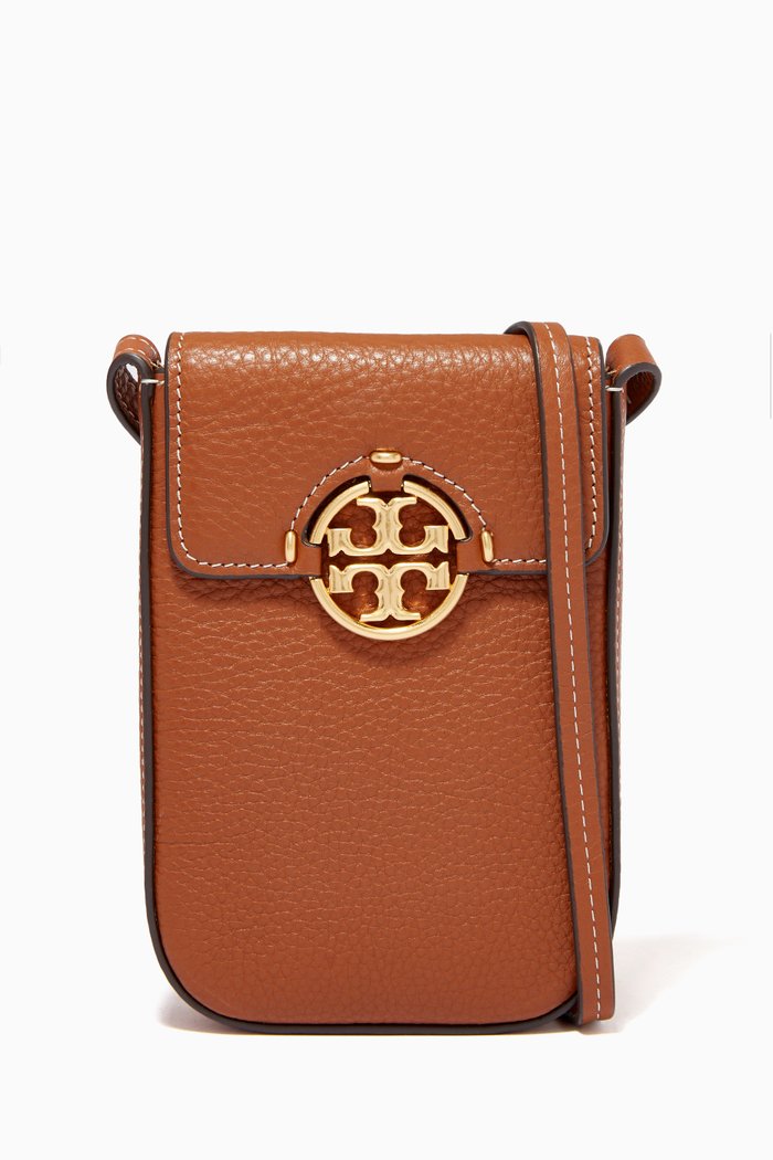 

Miller Phone Crossbody Bag in Leather, Brown