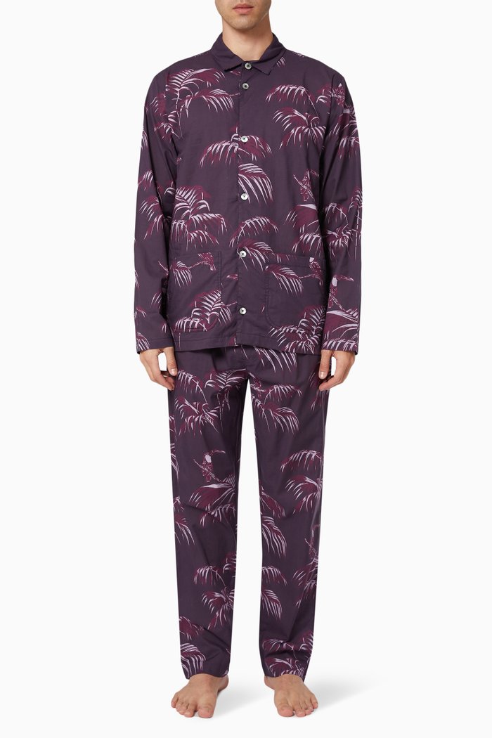 

Pyjama Set in Cotton, Purple