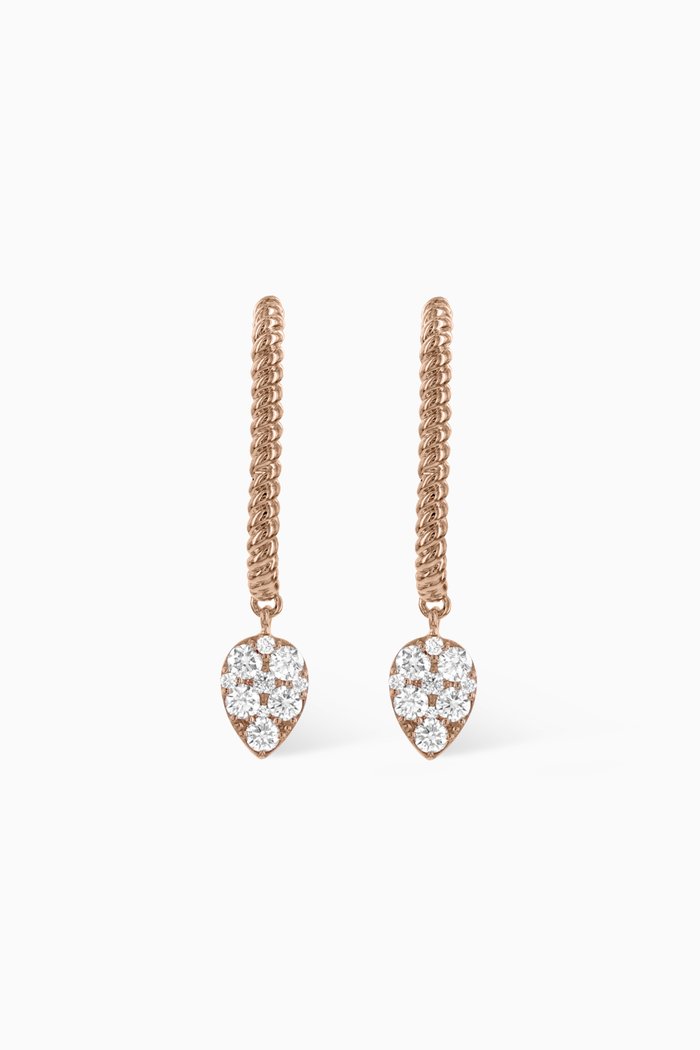 

Stellarosa Rope Drop Earrings in 18kt Rose Gold
