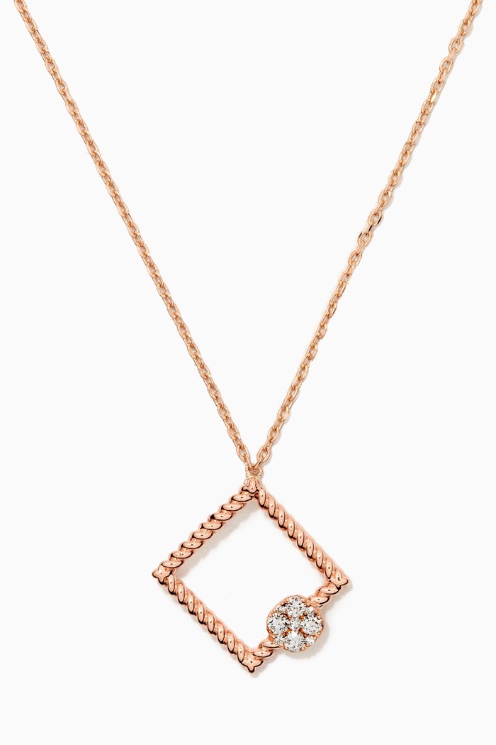 

Stellarosa Rope Pendant Necklace in 18kt Rose Gold