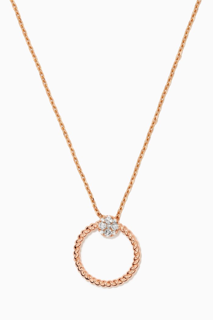 

Stellarosa Rope Pendant Necklace in 18kt Rose Gold