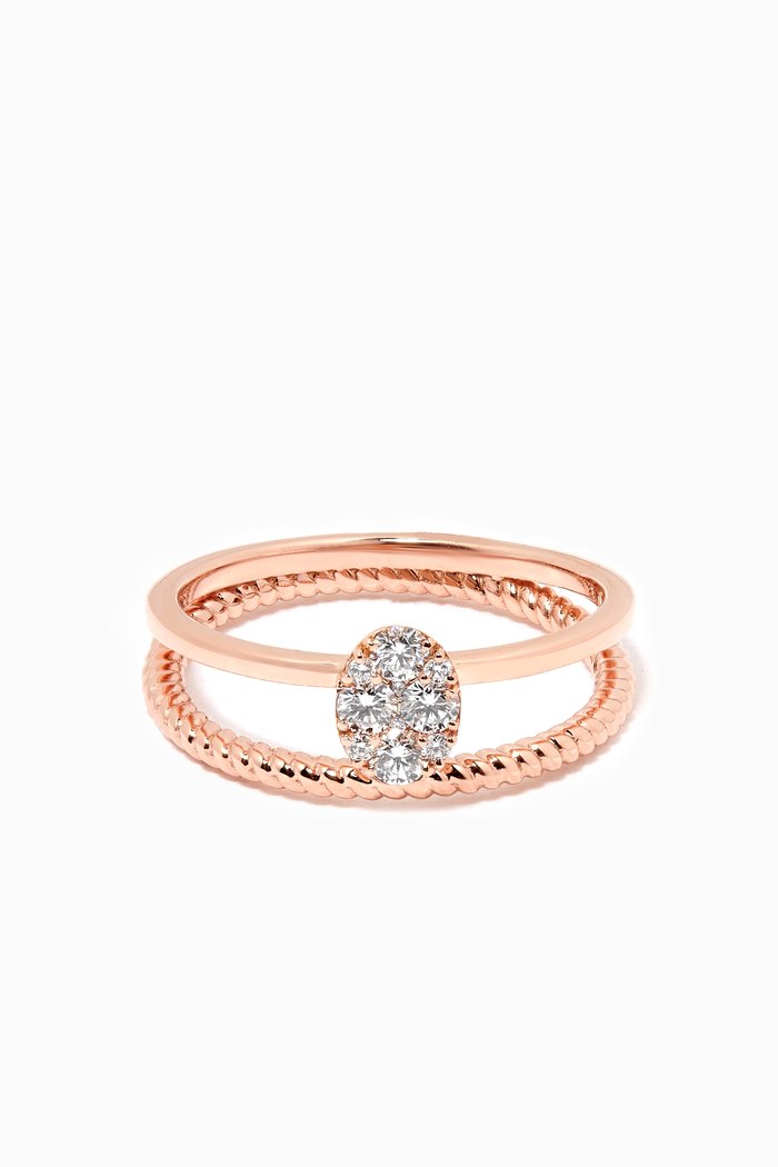 

Stellarosa Rope Ring in 18kt Rose Gold