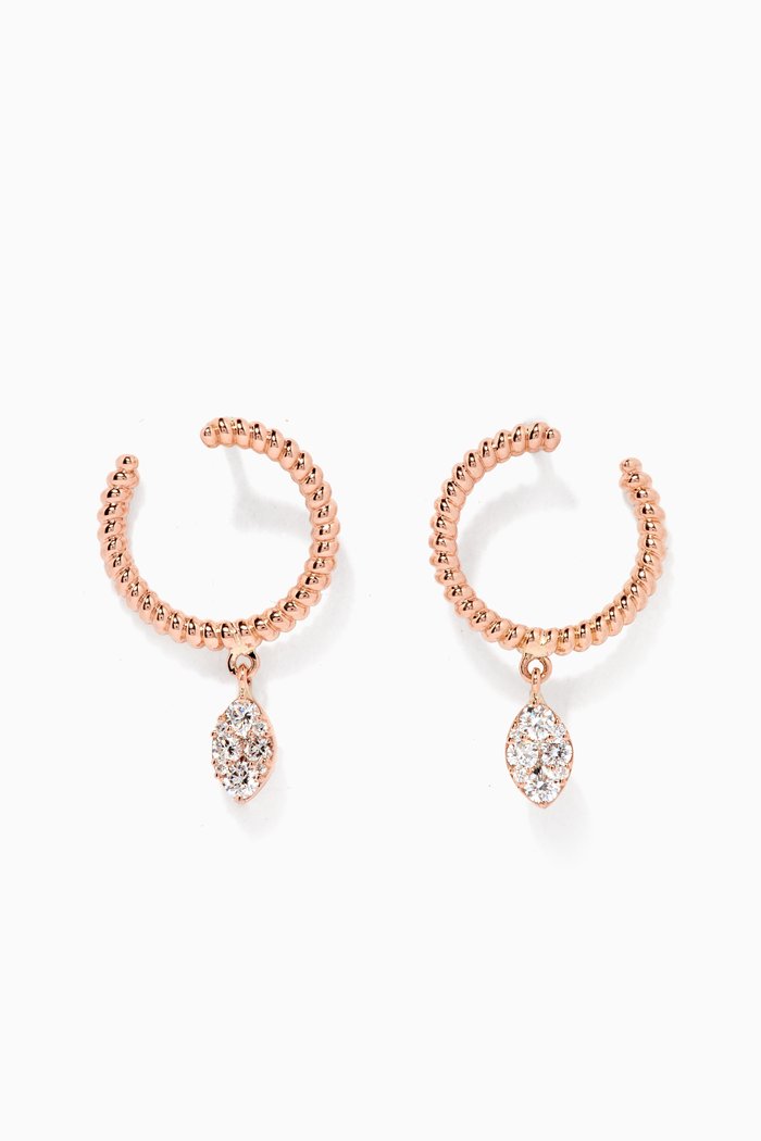

Stellarosa Rope Drop Earrings in 18kt Rose Gold