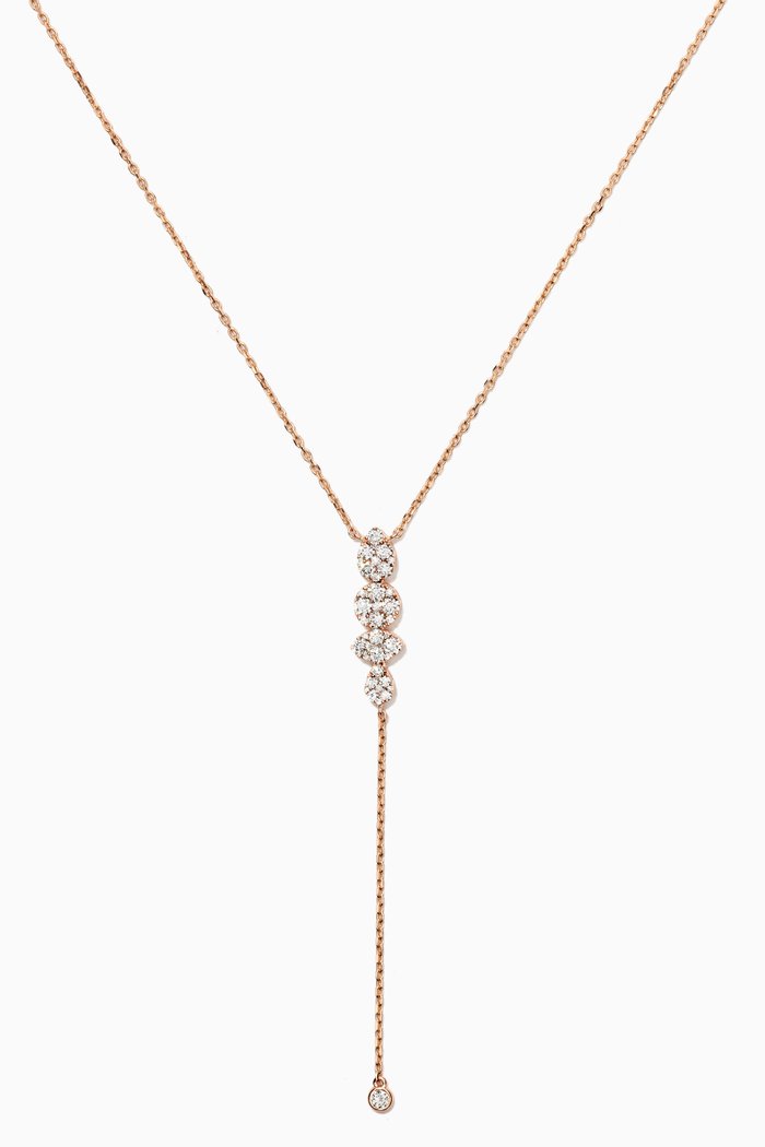 Stellarosa Lariat Necklace in 18kt Rose Gold