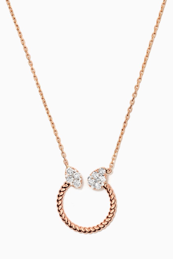 

Stellarosa Rope Pendant Necklace in 18kt Rose Gold
