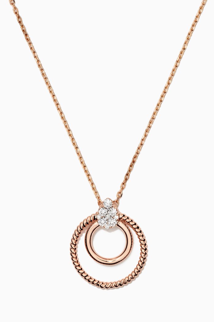 

Stellarosa Double Rope Pendant Necklace in 18kt Rose Gold