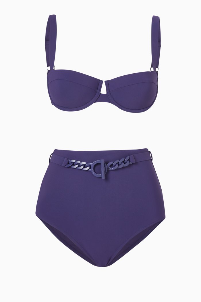 

Tropicana Balconette High Waist Bikini, Blue