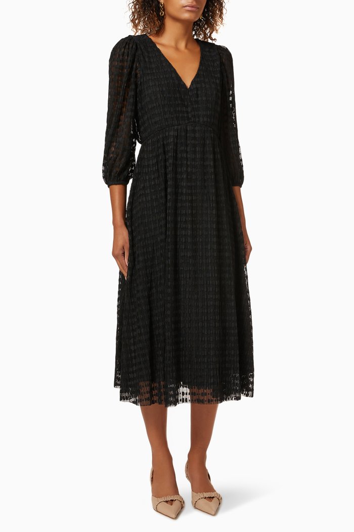 

Yasbimilla Midi Dress in Viscose, Black
