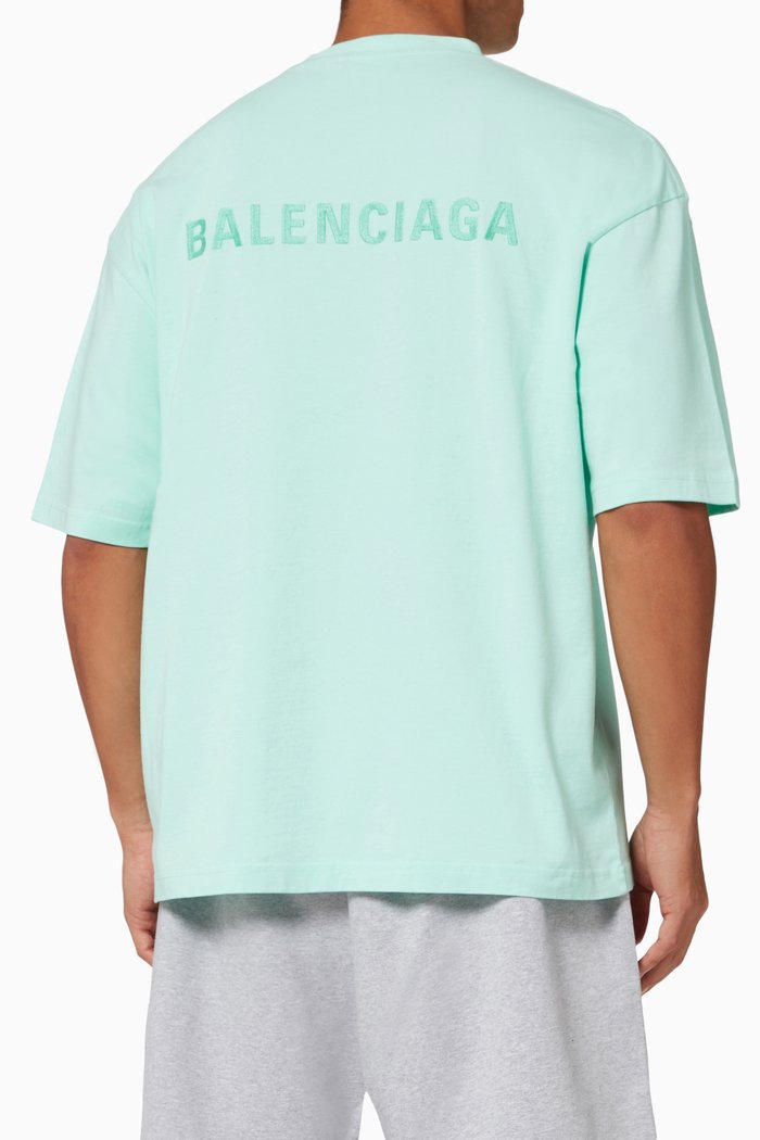 

Logo Medium Fit T-shirt in Vintage Cotton Jersey, Blue