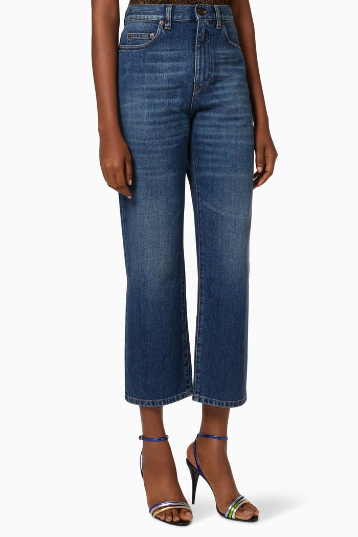 

Authentic Straight Jeans in Denim, Blue