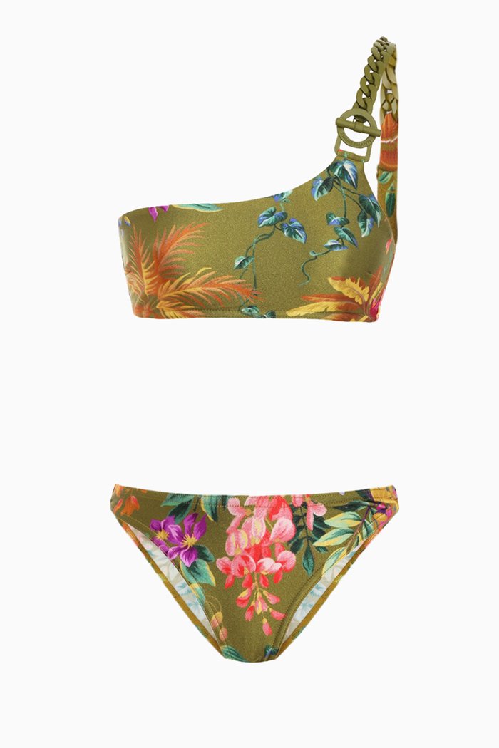 

Tropicana Asymmetrical Bikini, Brown