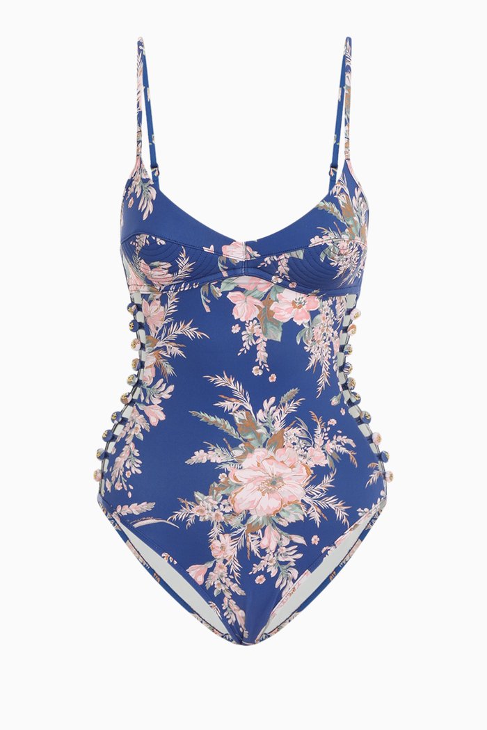 

Moonshine Bullet One Piece Swimsuit, Blue