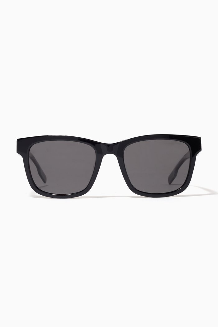 Square Sunglasses in Acetate, Black