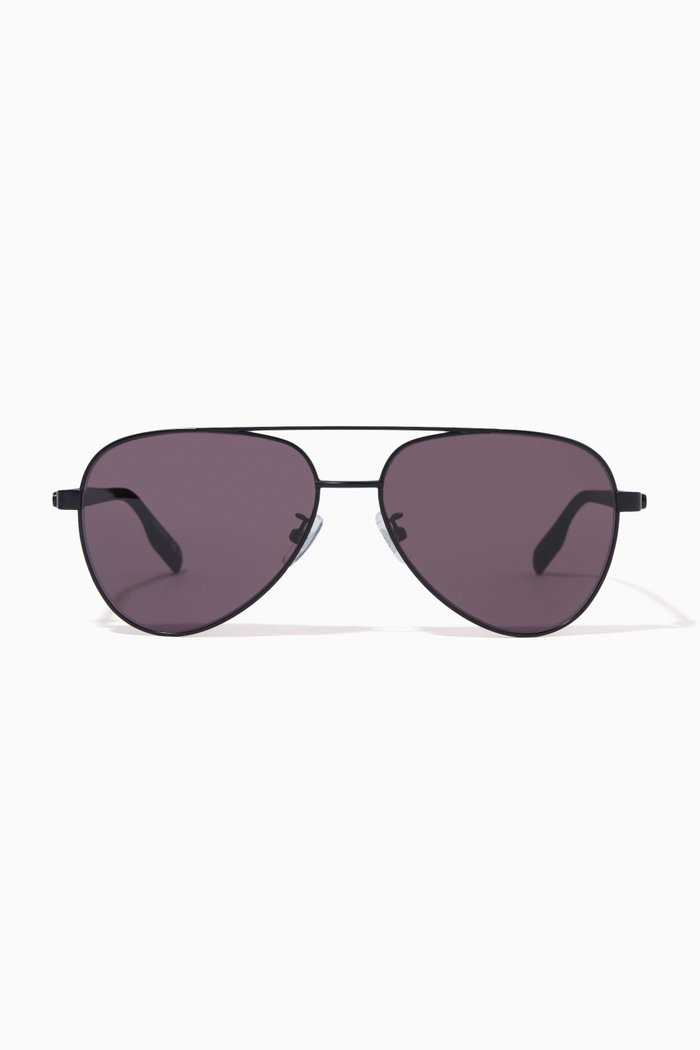 

Aviator Sunglasses in Metal, Black