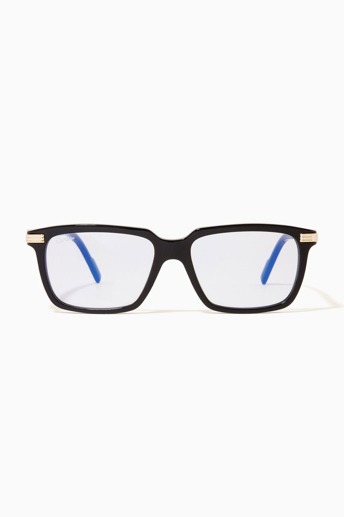 

Square Frame Glasses in Acetate, Black