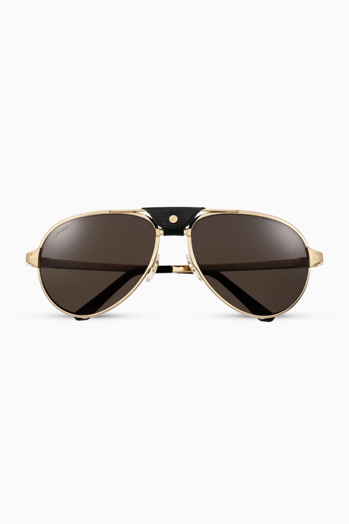 

Santos de Cartier Sunglasses in Metal, Gold