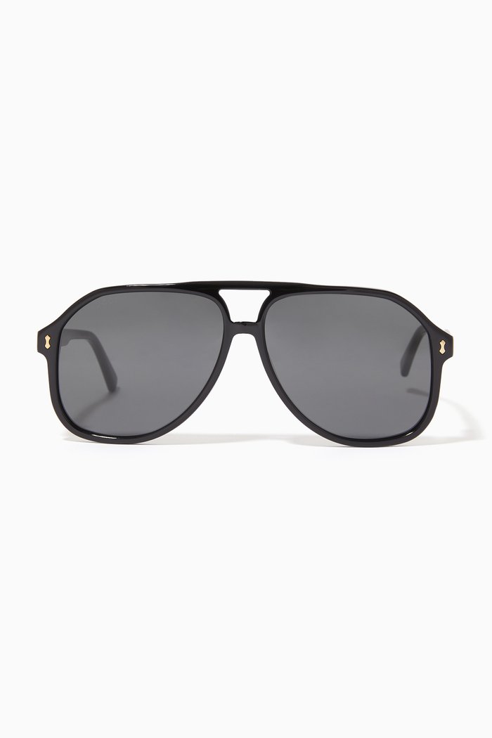 

Navigator Sunglasses in Acetate, Black