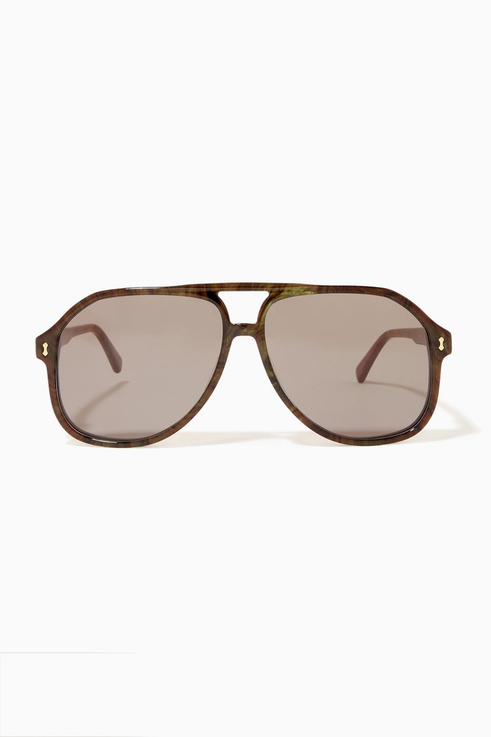 

Navigator Sunglasses in Acetate, Brown