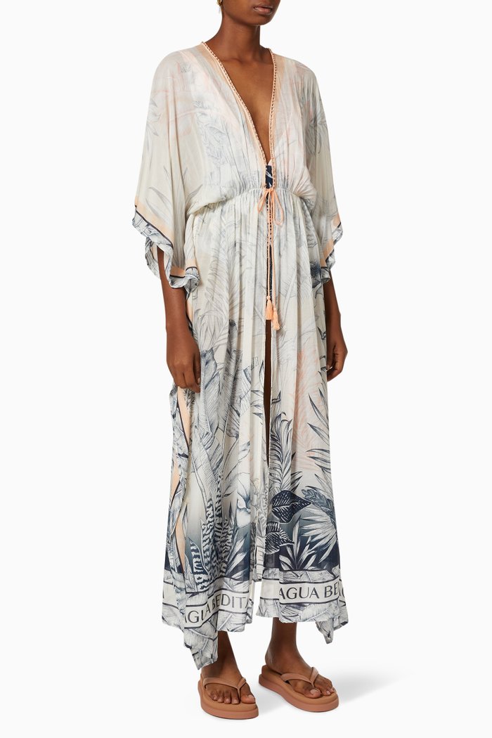 

Sam Long Kimono in Viscose, Blue