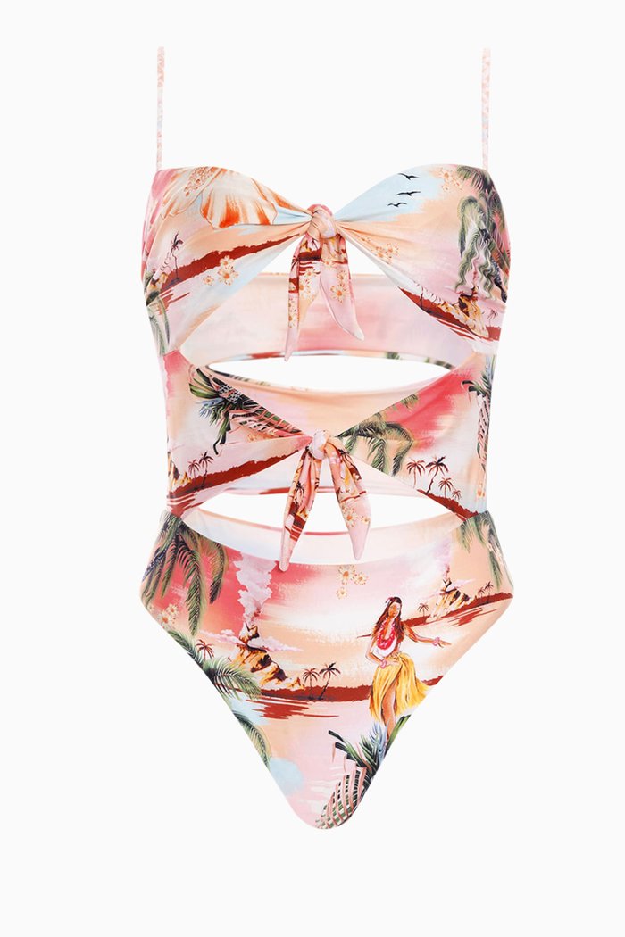 

Carrie Cut-out Swimsuit, Pink