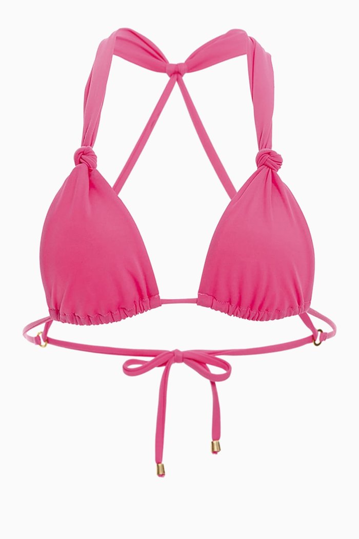 

Naya Knotted Bikini Top, Pink