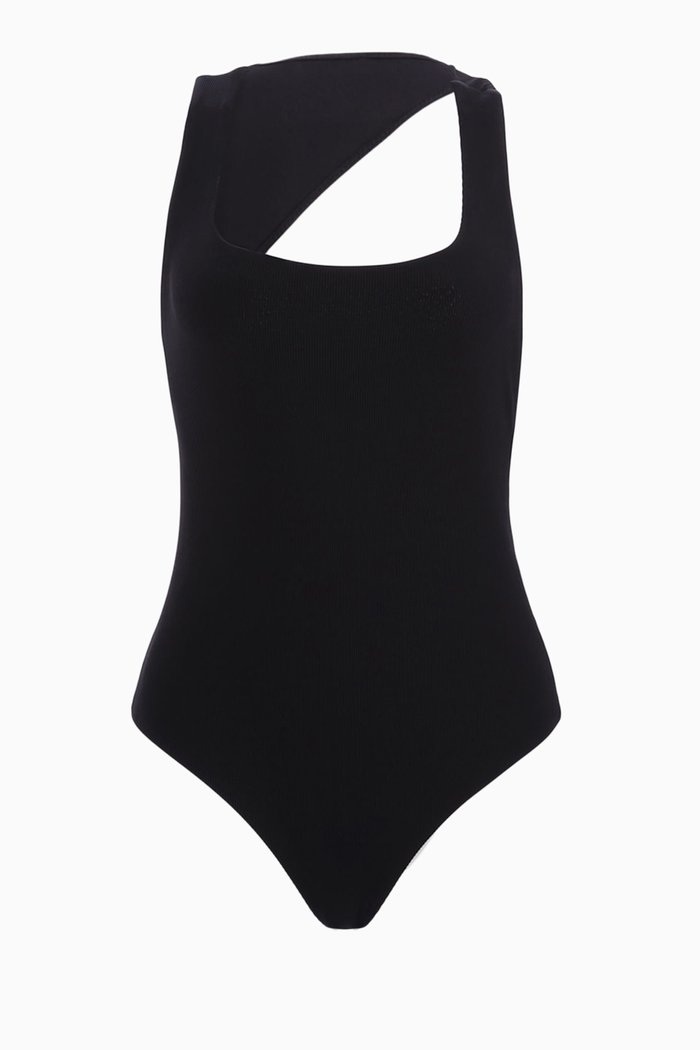 

Leti Ribbed Swimsuit, Black