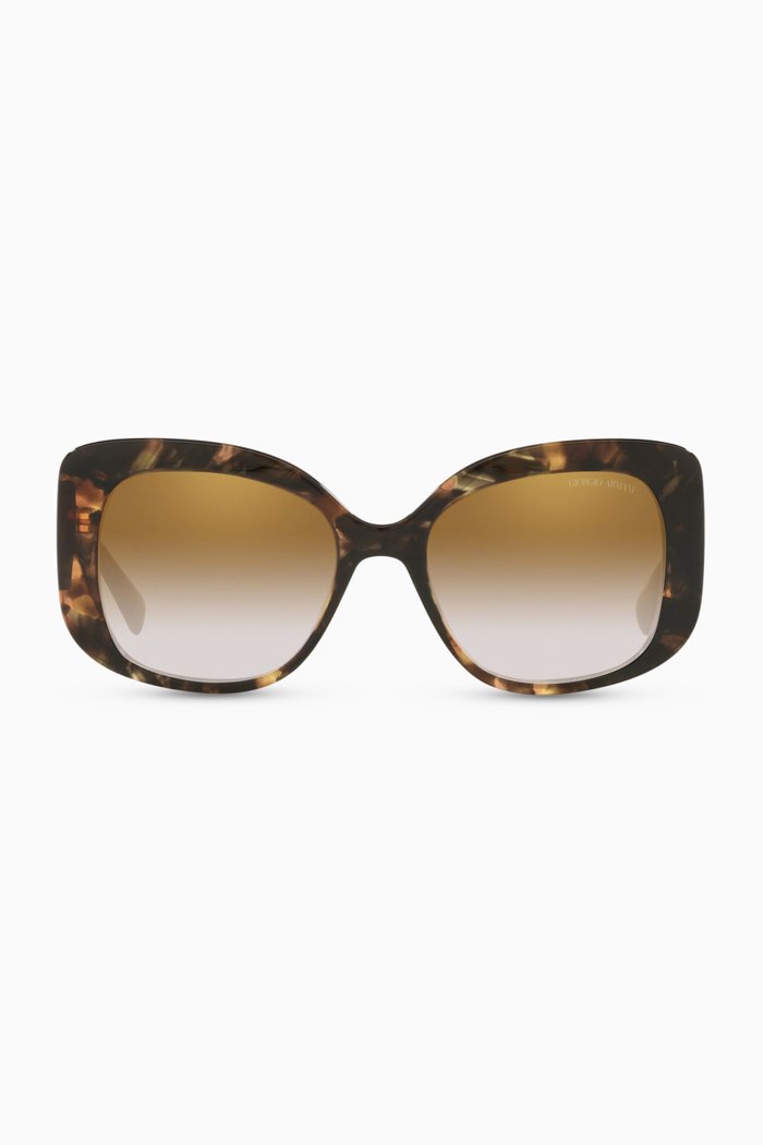 

Oversized Square Frame Sunglasses in Acetate, Brown