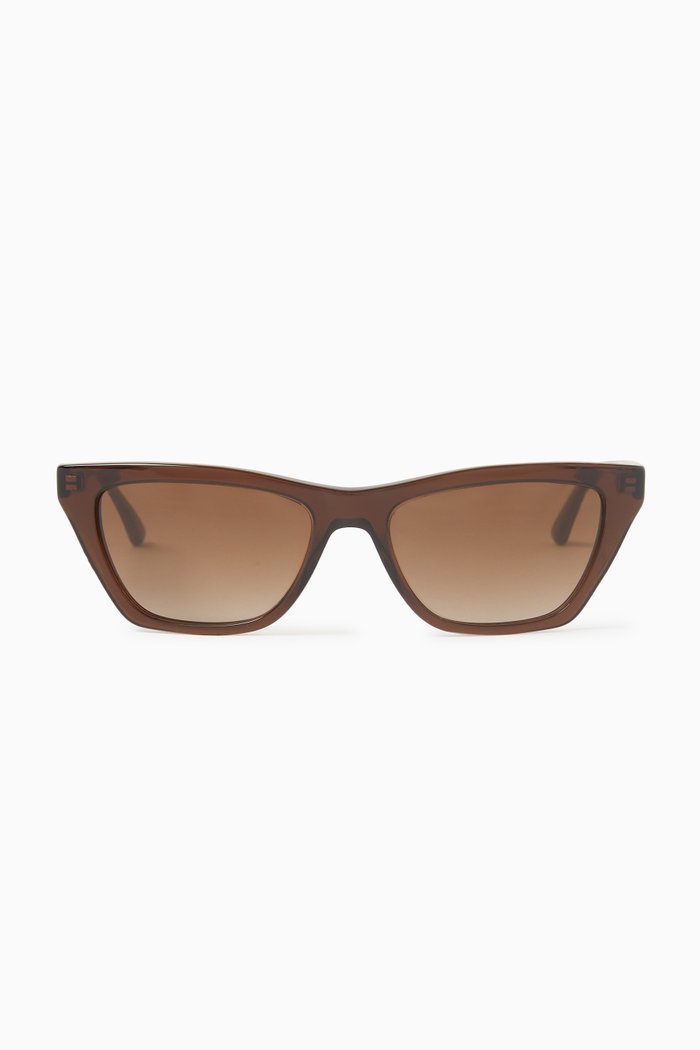 

Cat-eye Sunglasses in Acetate, Brown