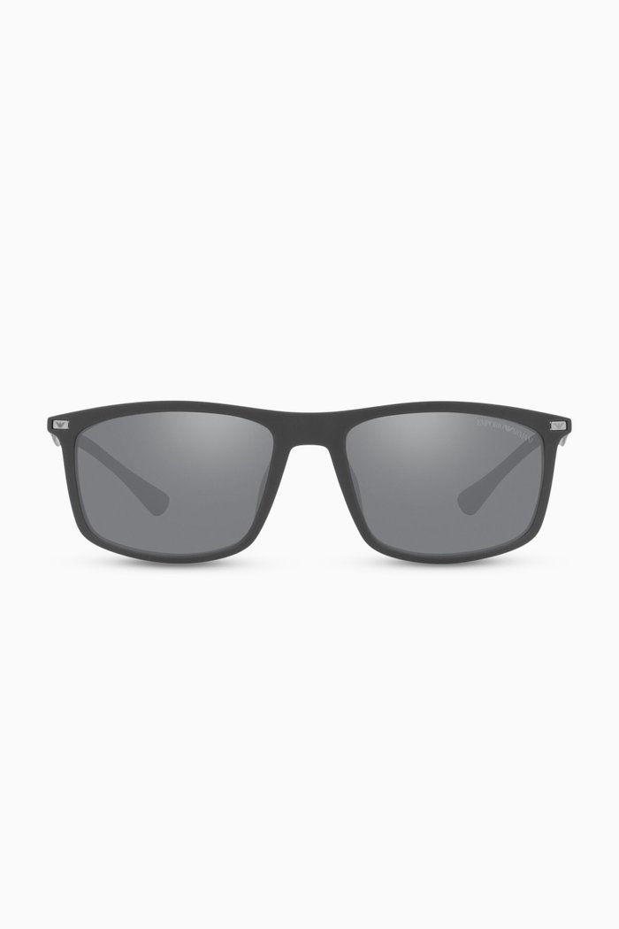 D-frame Sunglasses in Metal & Acetate, Black